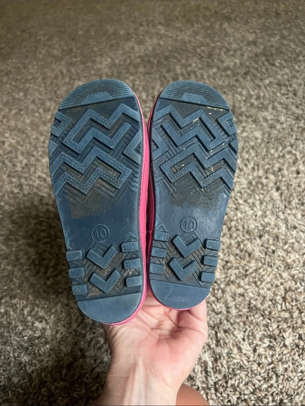 Target Kids Pink Tie-Dye Rain & Snow Boots with Pull Handles